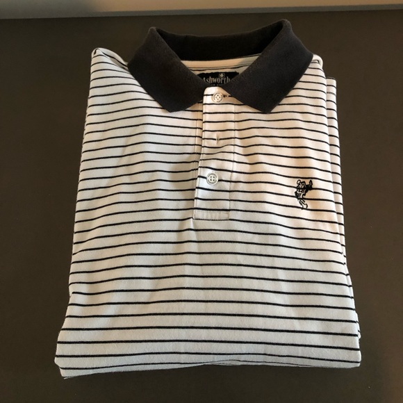 Ashworth Other - Men’s Ashworth Black and White Striped Polo Size M